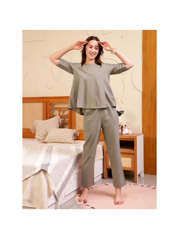sanskrutihomes SAY Women Solid Night Suit (Set of 2)-picture-34