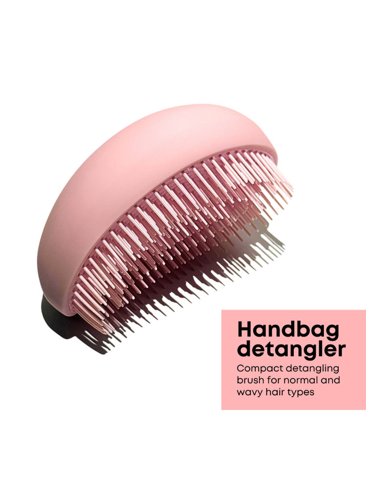 Alan Truman Handbag Detangler - Compact Detangling Brush for Normal & Wavy Hair - Pink-picture-18