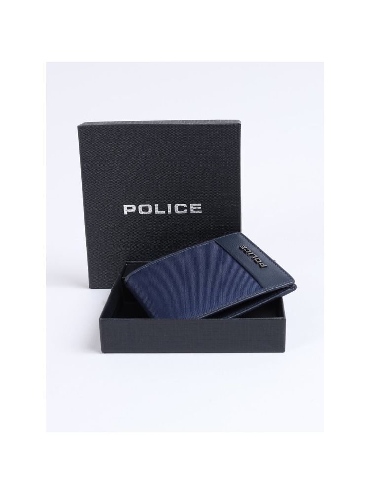 Police Men Leather Solid Black Wallet-image-49