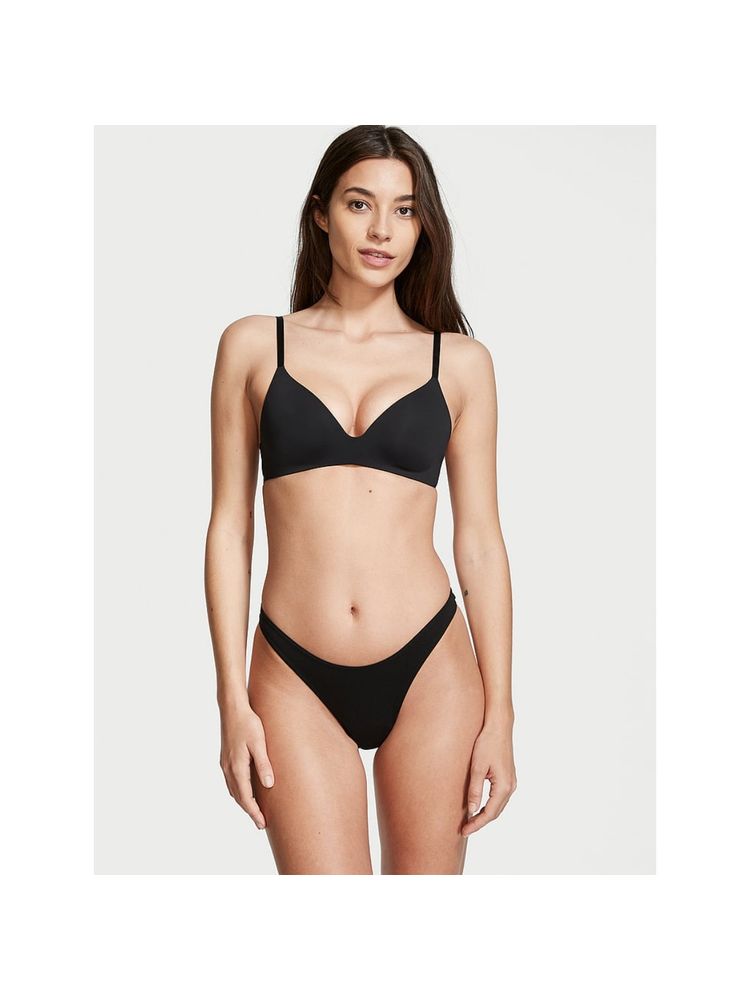 victoria's secret intimates Victoria's Secret Black Stretch Cotton High-Leg Scoop Thong Panty-picture-21