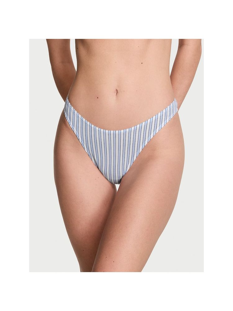 victoria's secret intimates Victoria's Secret Blue Stretch Cotton High-Leg Scoop Thong Panty-picture-14