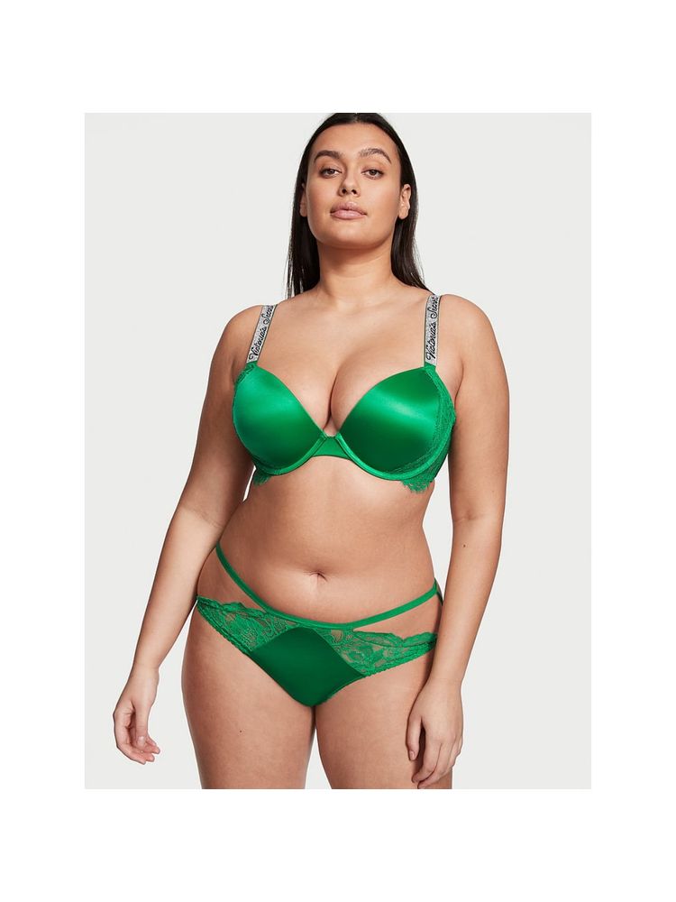 victoria's secret intimates Victoria's Secret Green Very Sexy Strappy Lace Cheeky Brief Panty-picture-12