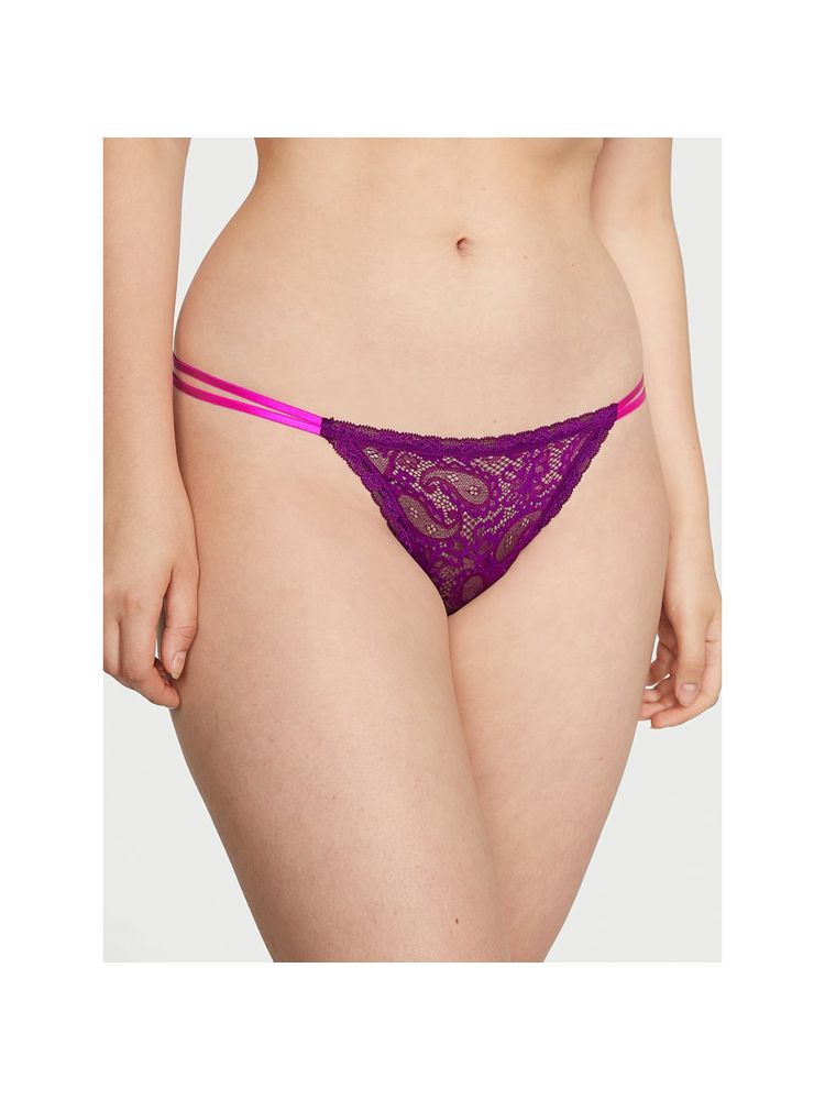 victoria's secret intimates Victoria's Secret Purple The Lacie Strappy Thong Panty-picture-25