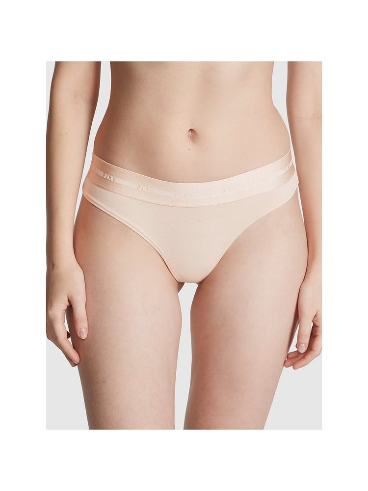 Victoria's Secret Beige Logo Thong Panty (2XL)-image-36