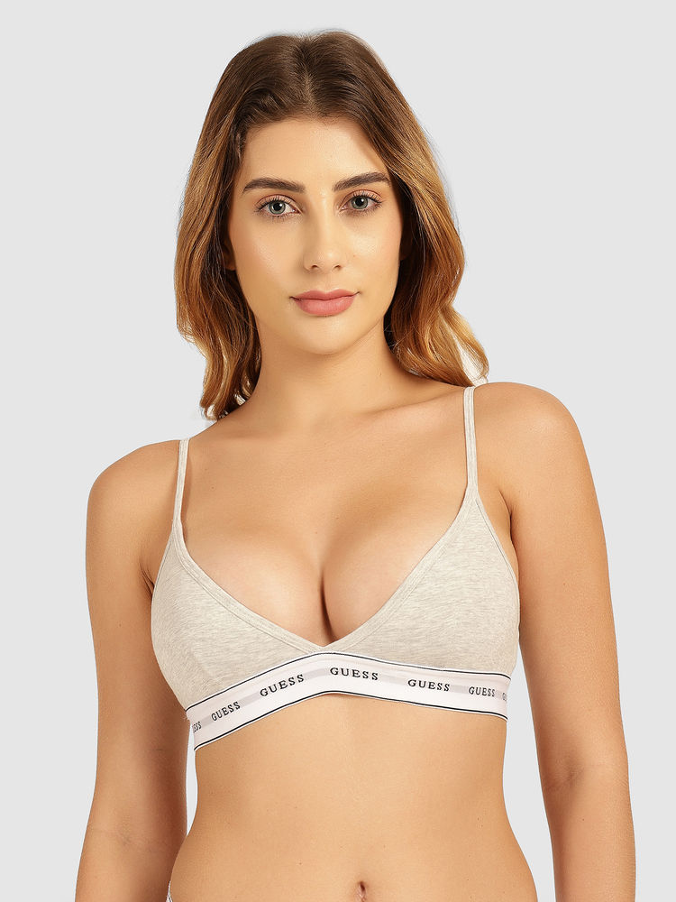 guess fashion Guess Grey Cotton Carrie Triangle Bra-picture-21