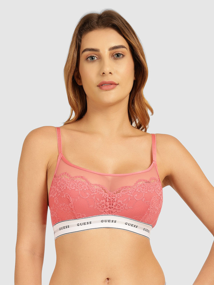 guess fashion Guess Pink Polyamide Belle Bralette-picture-17