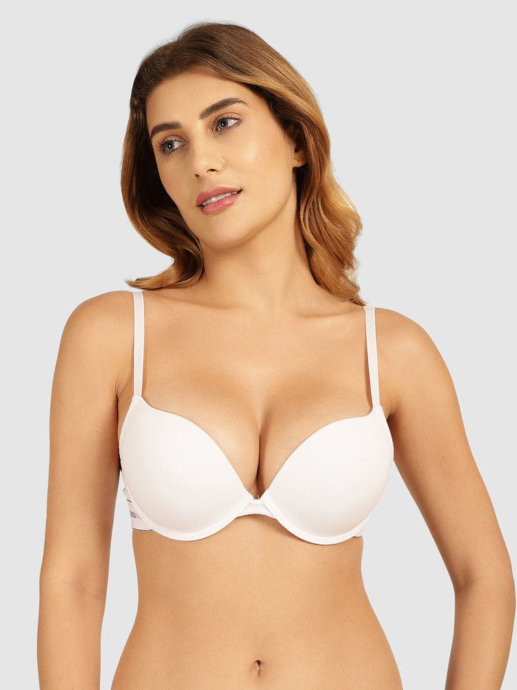 guess fashion Guess White Cotton Carrie Push Up Bra-picture-19