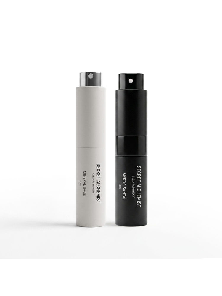 Secret Alchemist Hair Perfume Discovery Set Mineral Sage +Mystic Santal Alcohol Free Travel Size Duo-image-31