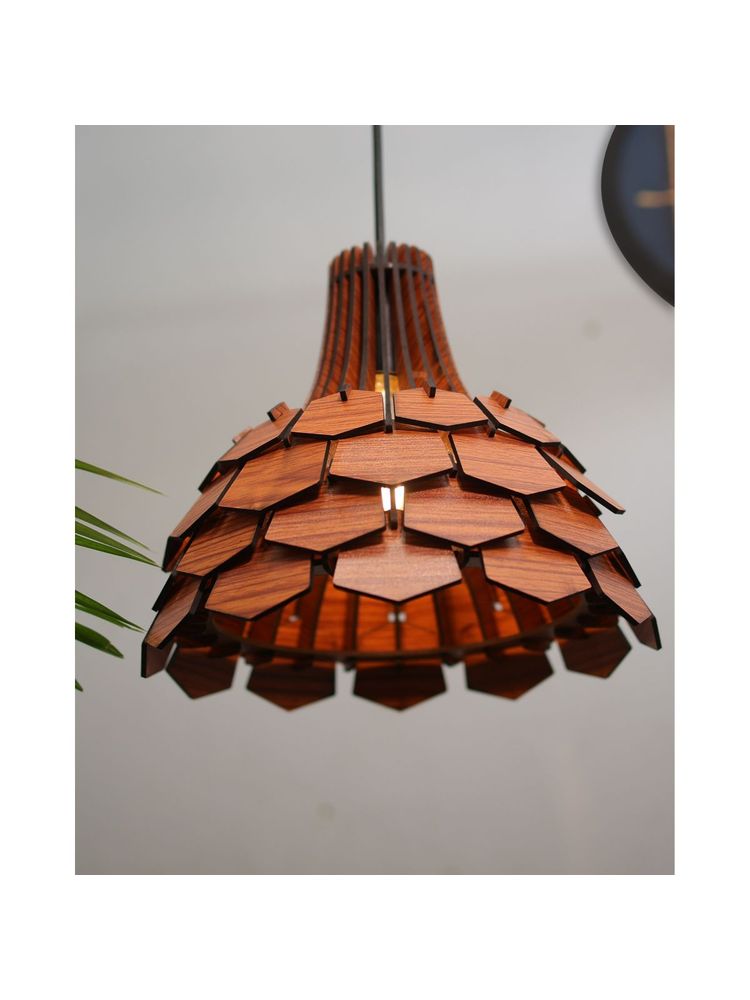 Homesake Wood Pendant Light Lampshade Lotus-image-35