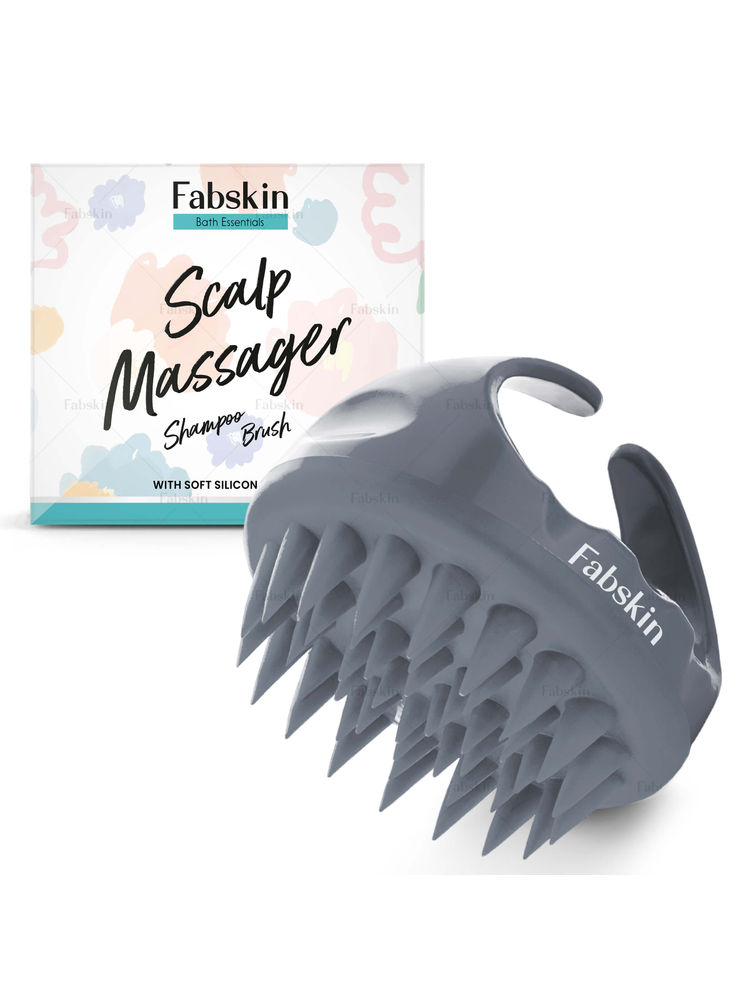 Fabskin Hair Scalp Massager & Shampoo Hair Brush - Grey