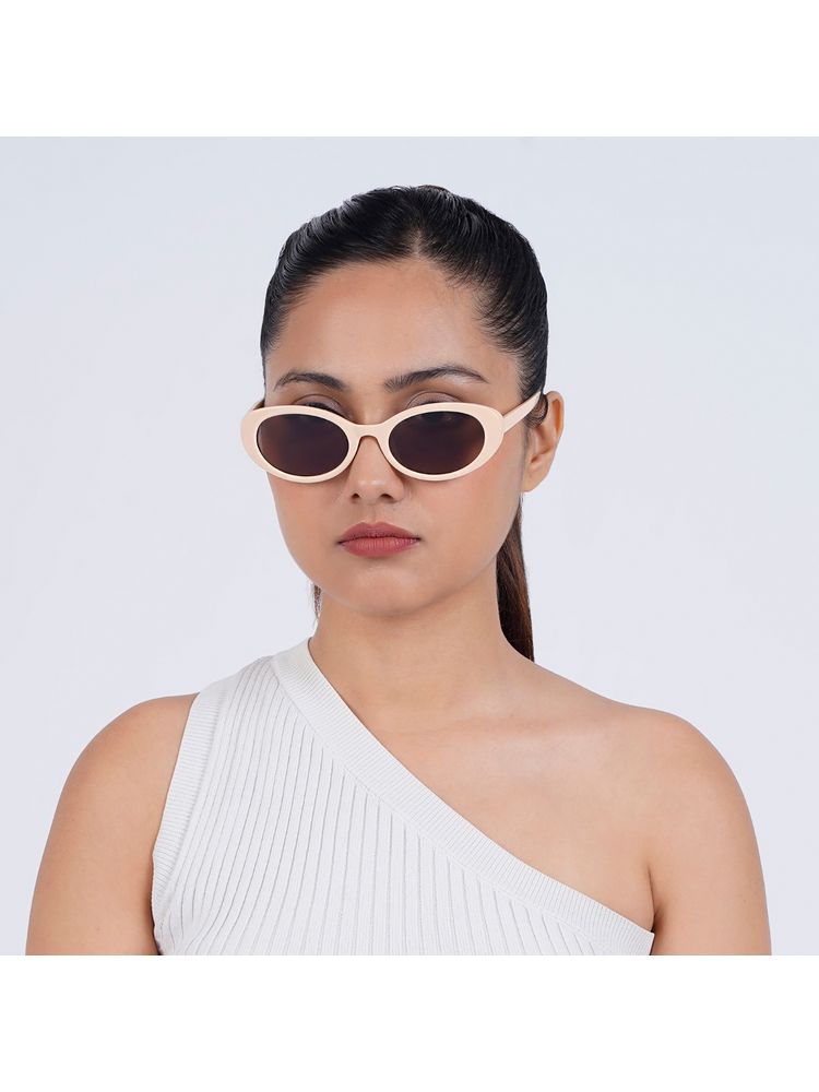 Joker & Witch Kyoko Oval Beige Sunglasses (53)-picture-31