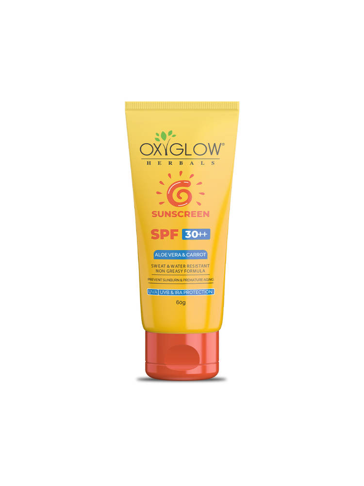 Oxyglow Herbals Aloe Vera And Carrot Sunscreen Cream- SPF 30+++ -