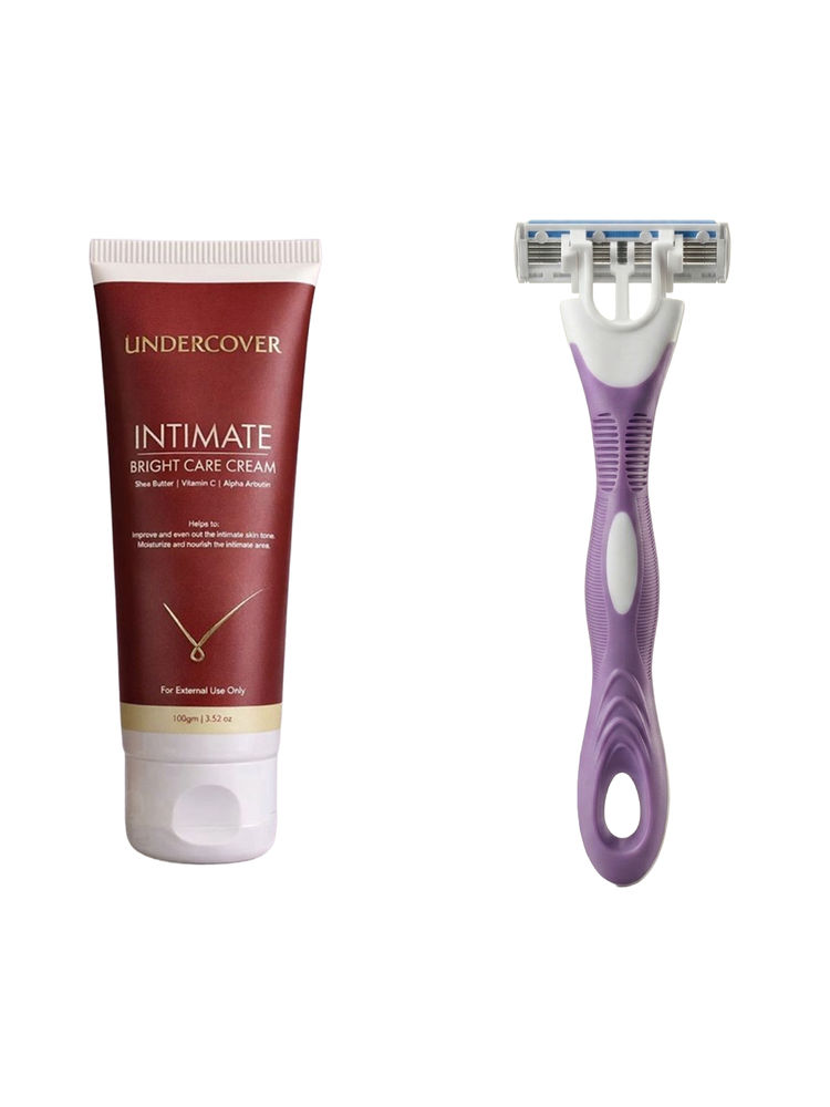 Undercover Women Body Razor & Intimate Bright Care Cream Combo-picture-14
