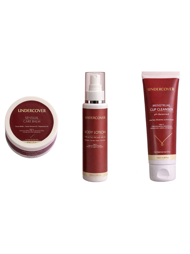 Undercover Sensual Care Balm & Body Acne Lotion & Menstrual Cup Cleanser Combo-picture-4