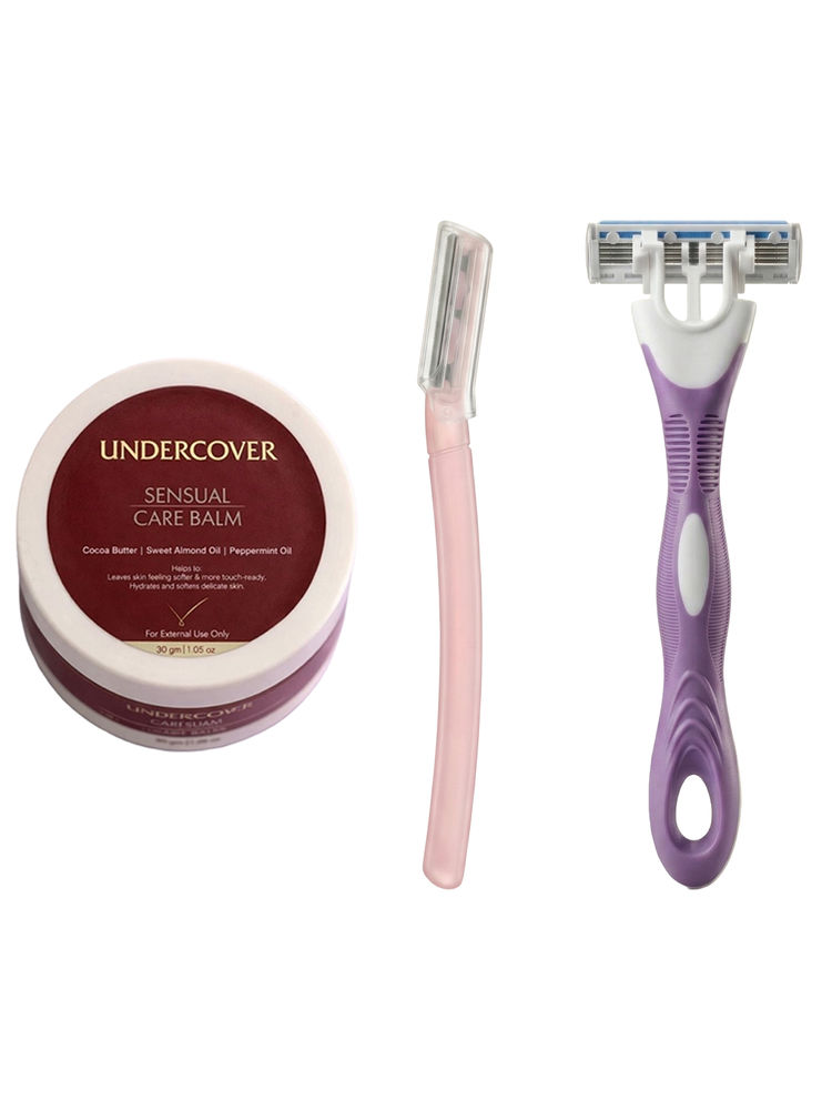 Undercover Sensual Care Balm, Women Face Razor & Body Razor Combo-picture-38