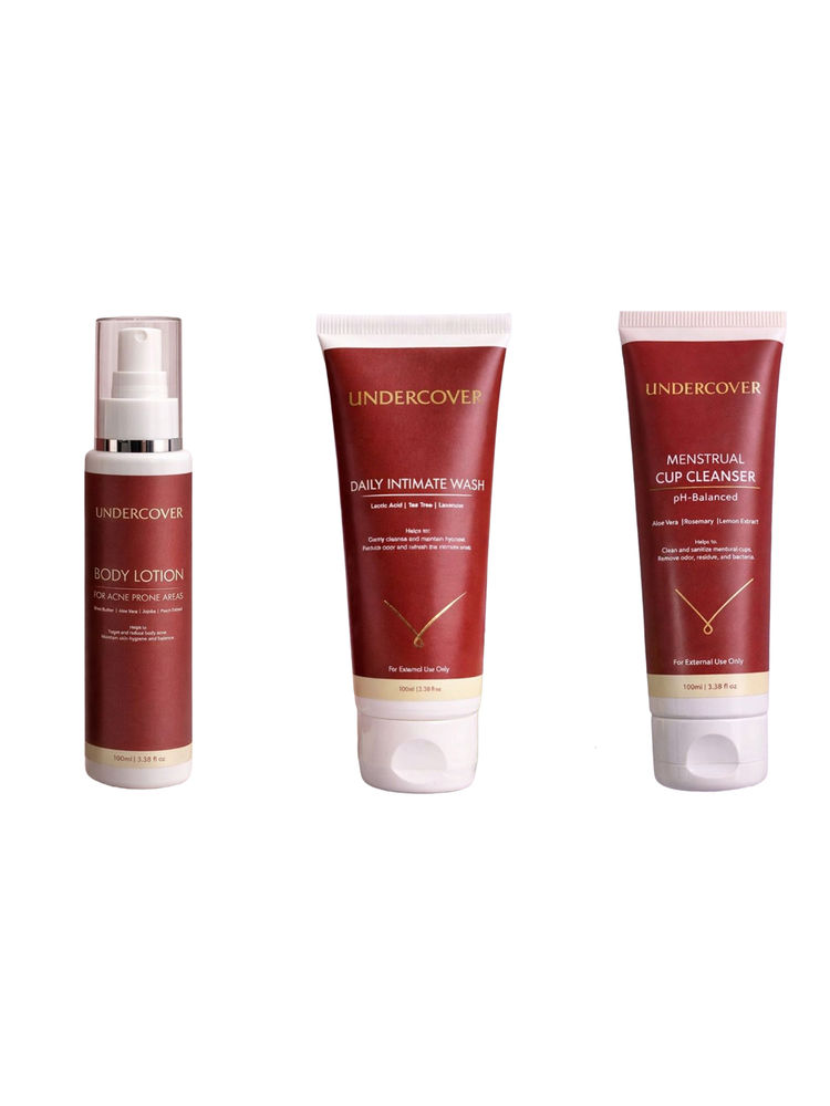 Undercover Body Acne Lotion & Menstrual Cup Cleanser & Daily Intimate Wash Combo-picture-30