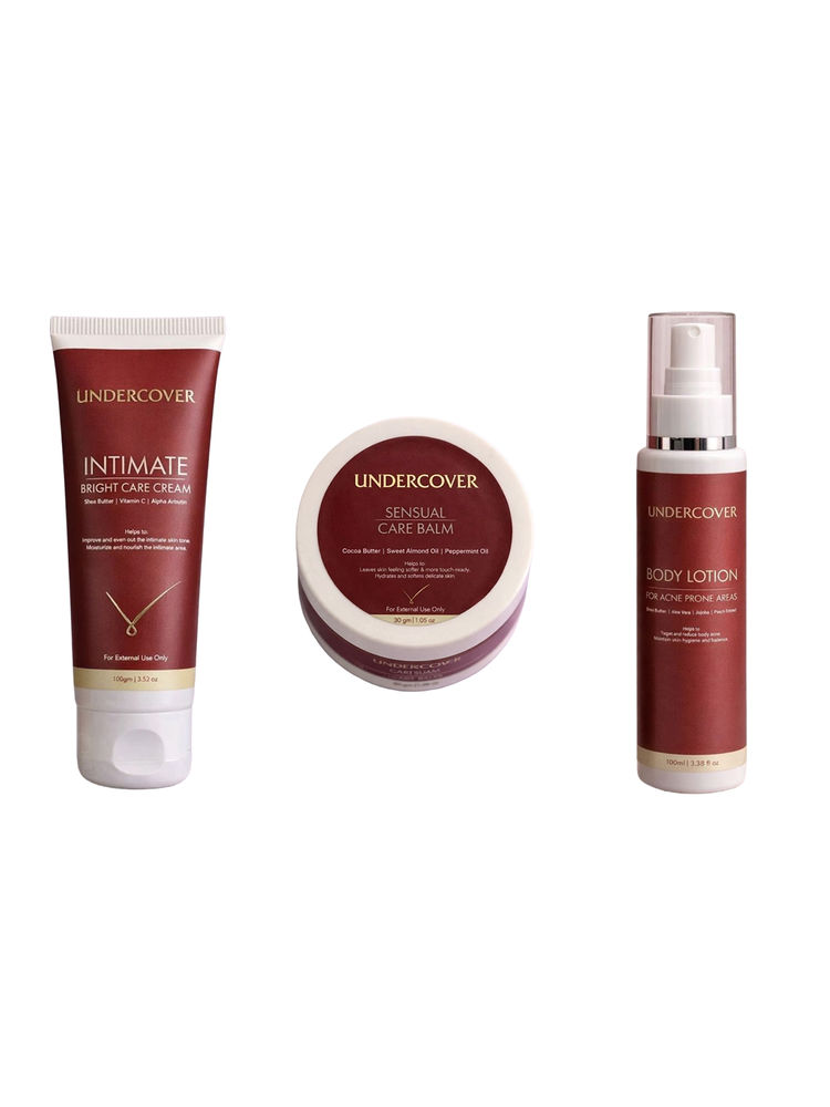 Undercover Intimate Bright Care Cream & Sensual Care Balm & Body Acne Lotion Combo-picture-10