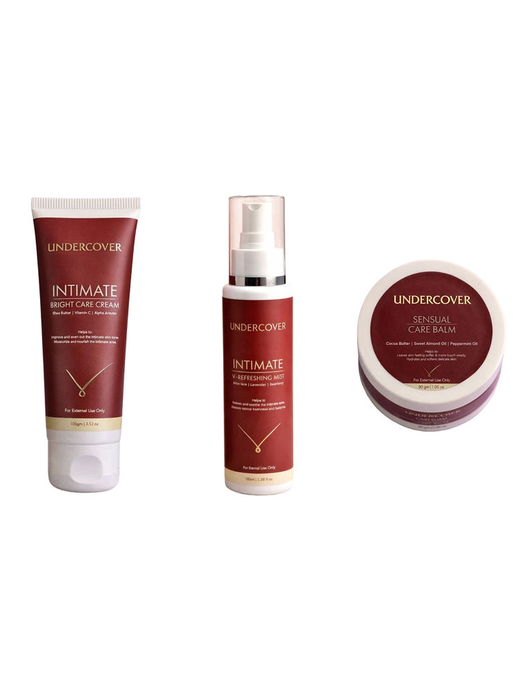 Undercover Intimate Bright Care Cream & Intimate V-Refreshing Mist & Sensual Care Balm Combo-picture-1