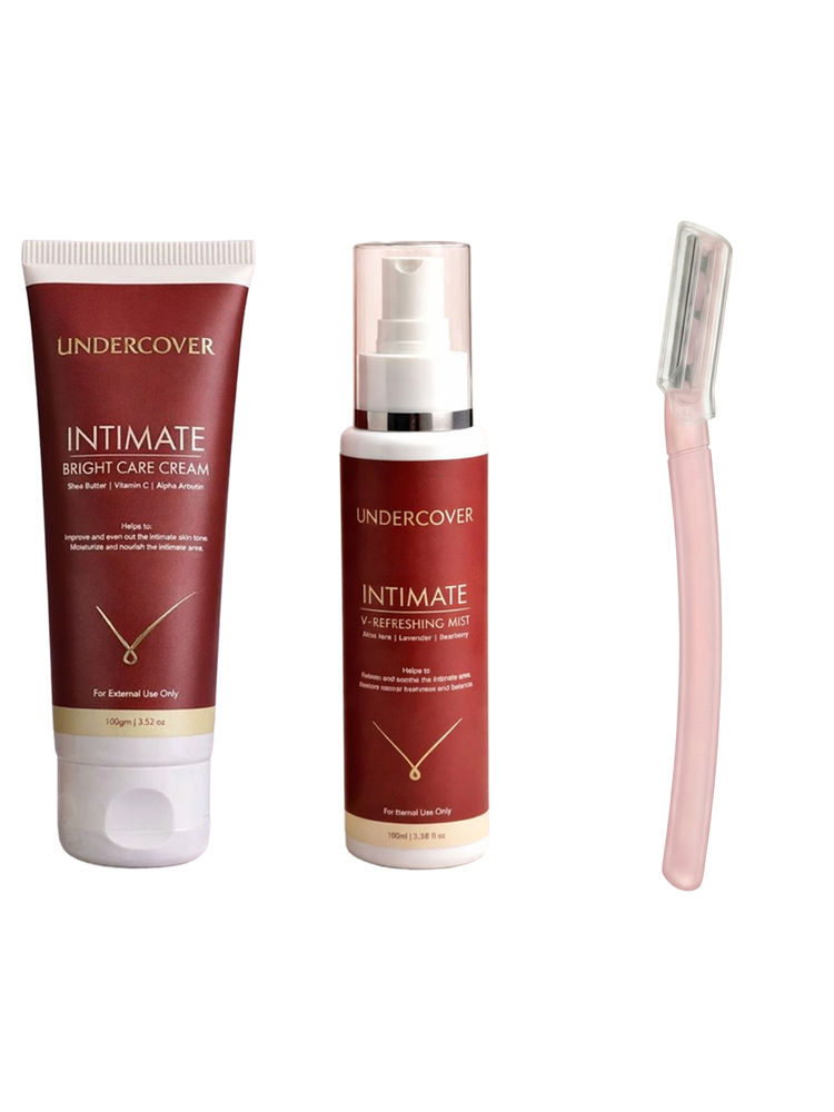 Undercover Face Razor, Bright Care Cream & V-Refreshing Mist Combo-image-24