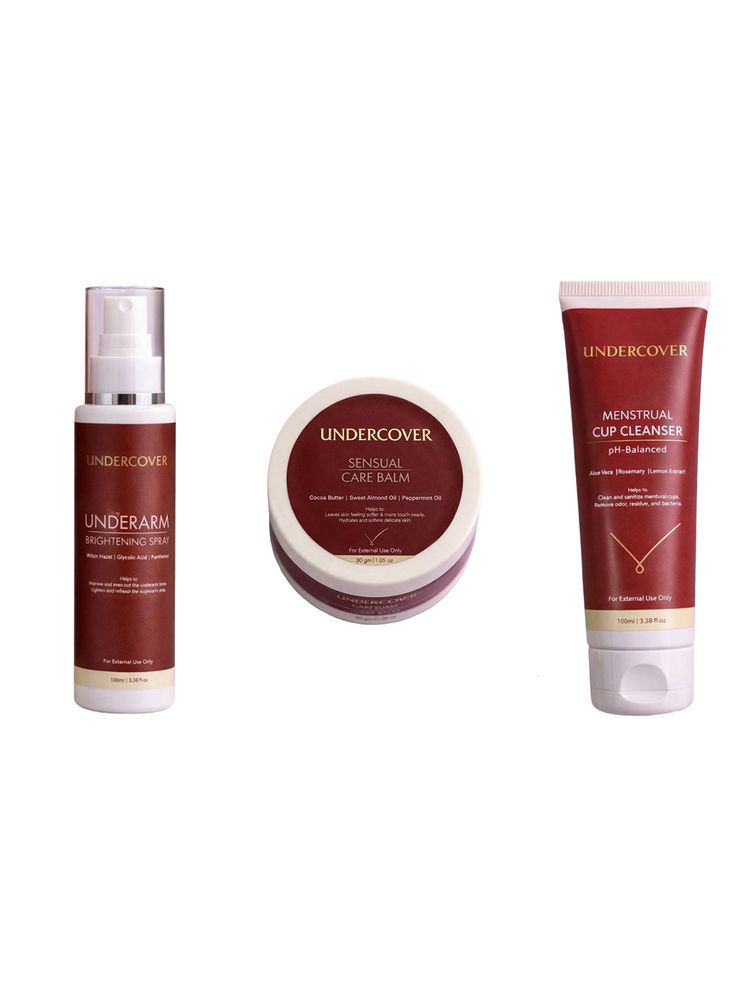 Undercover Underarm Brightening Spray & Sensual Care Balm & Menstrual Cup Cleanser Combo-picture-0