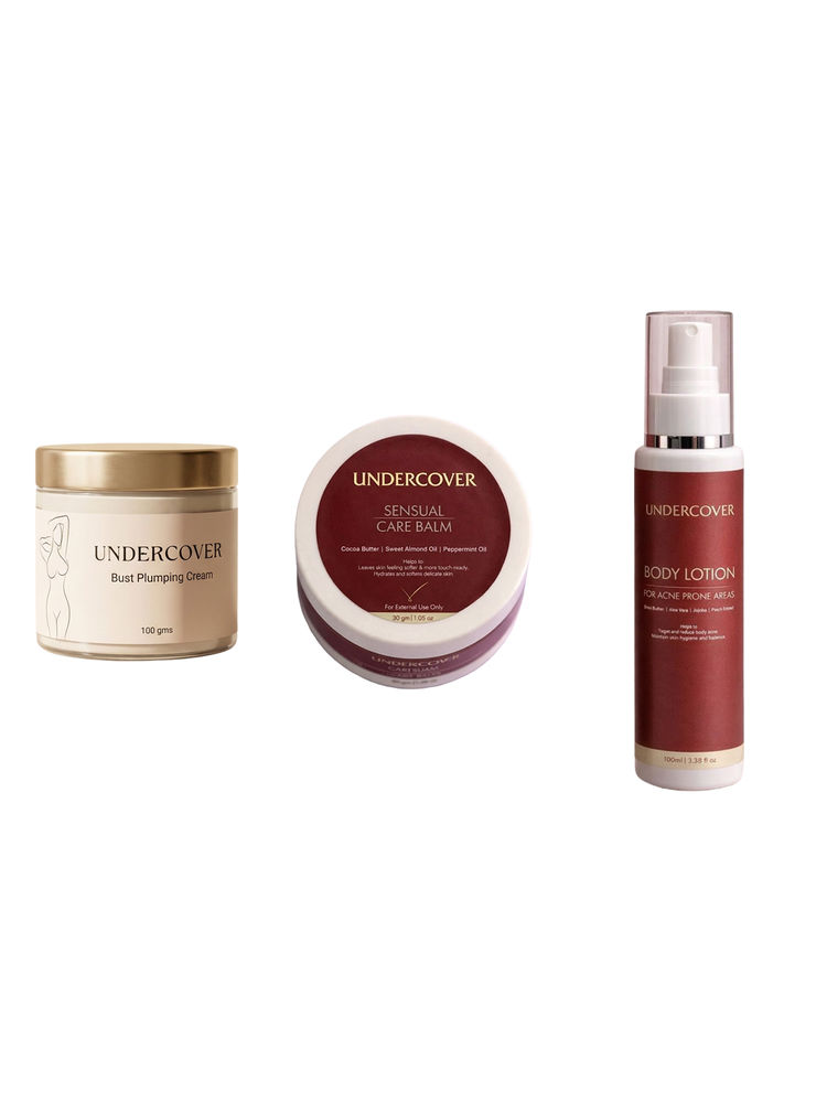 Undercover Bust Plumping Cream & Sensual Care Balm & Body Acne Lotion Combo-picture-48