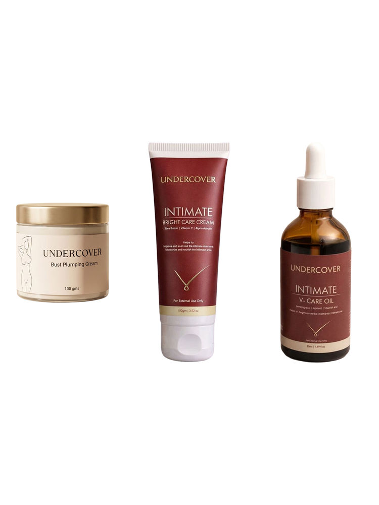 Undercover Intimate Bright Care Cream & Intimate V-Care Oil & Bust Plumping Cream Combo-picture-37
