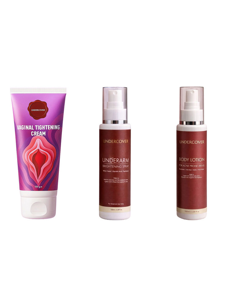 Undercover Underarm Brightening Spray & Vaginal Tightening Cream & Body Acne Lotion Combo-image-29
