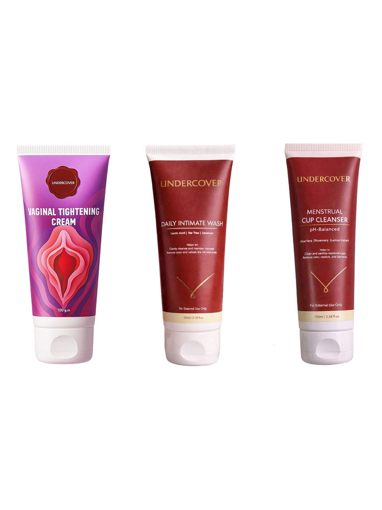 Undercover Vaginal Tightening Cream & Menstrual Cup Cleanser & Daily Intimate Wash Combo-picture-17