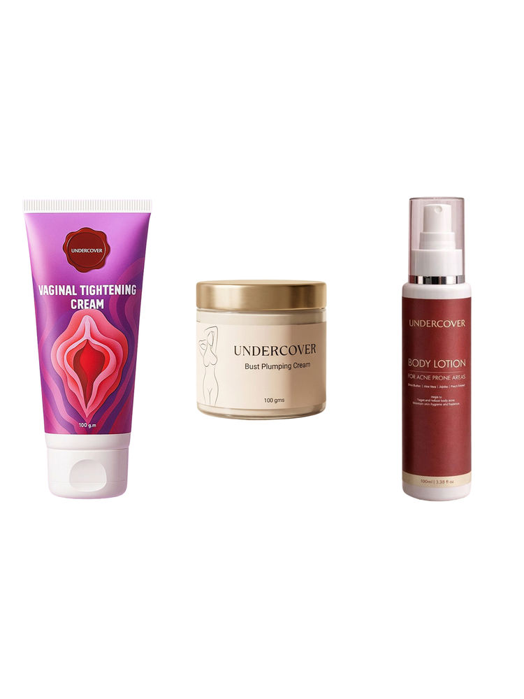 Undercover Bust Plumping Cream & Vaginal Tightening Cream & Body Acne Lotion Combo-picture-1