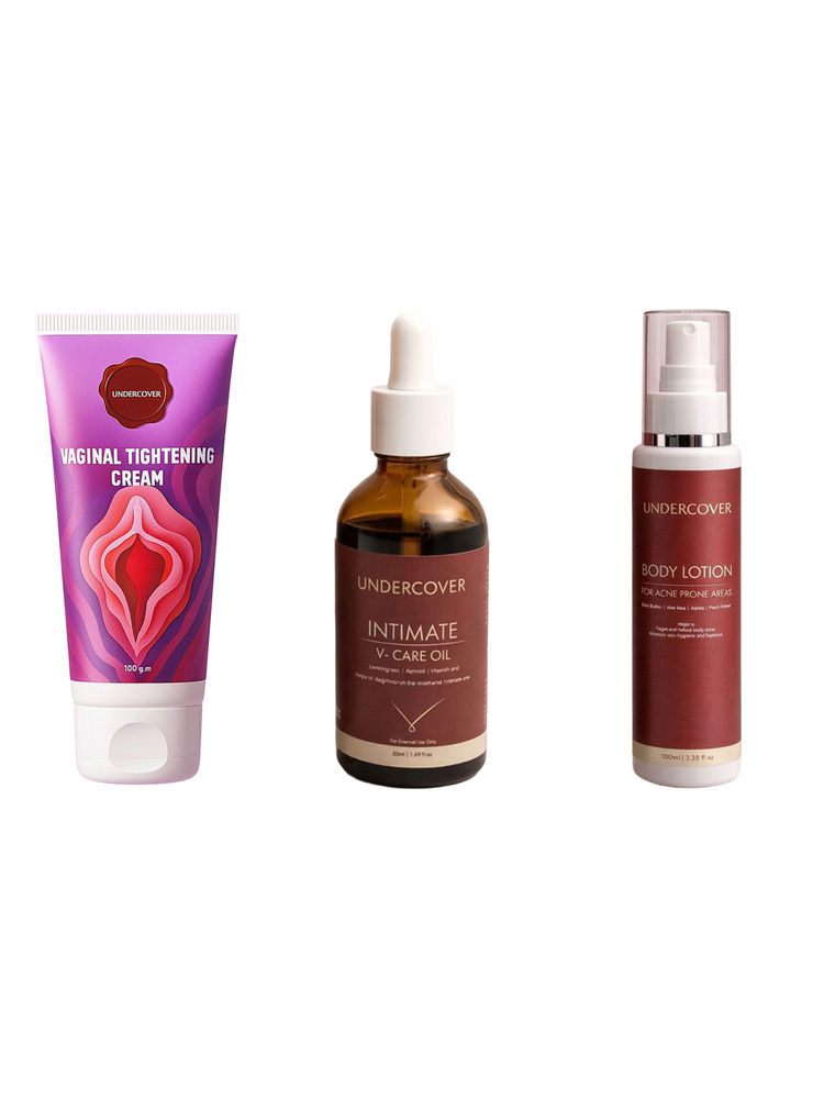 Undercover Intimate V-Care Oil & Vaginal Tightening Cream & Body Acne Lotion Combo-picture-2
