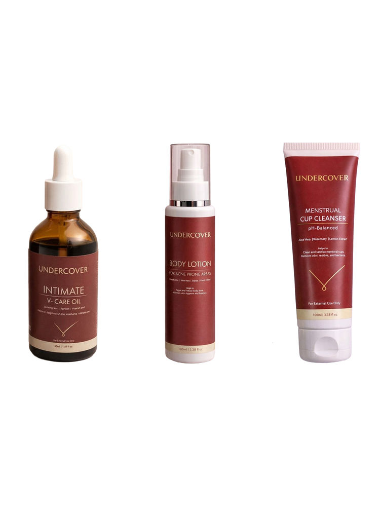 Undercover Intimate V-Care Oil & Body Acne Lotion & Menstrual Cup Cleanser Combo-picture-43