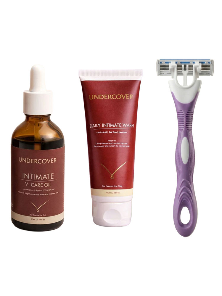 Undercover V-Care Oil, Intimate Wash & Women Body Razor Combo-picture-15