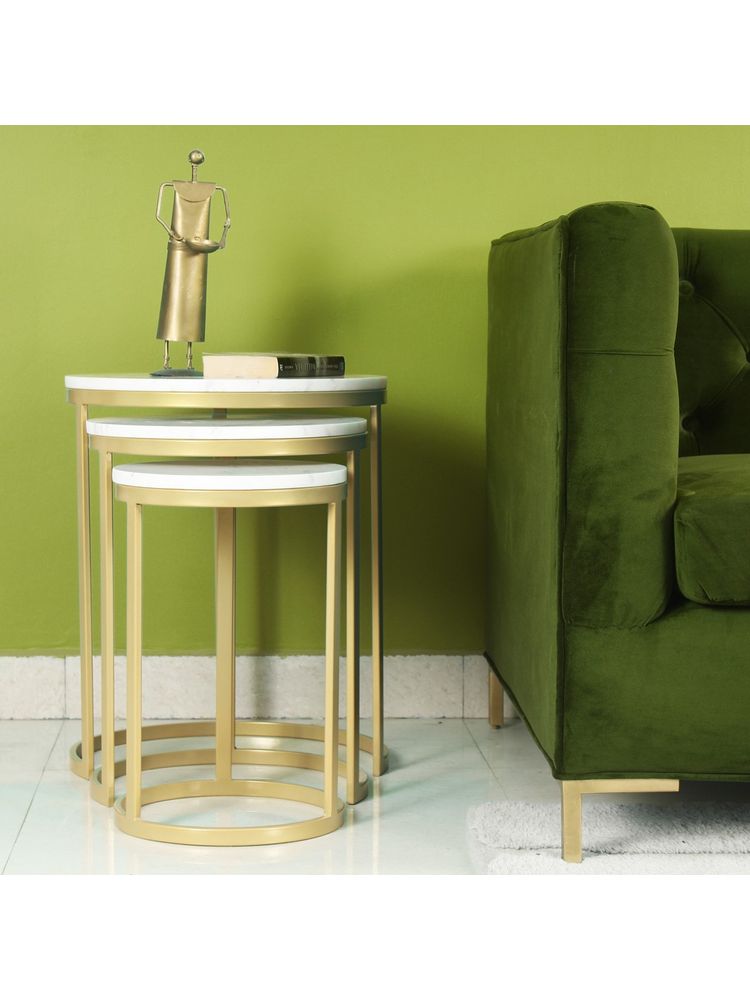 Claymint Nelson Nesting Marble Side Table Set of 3-image-3