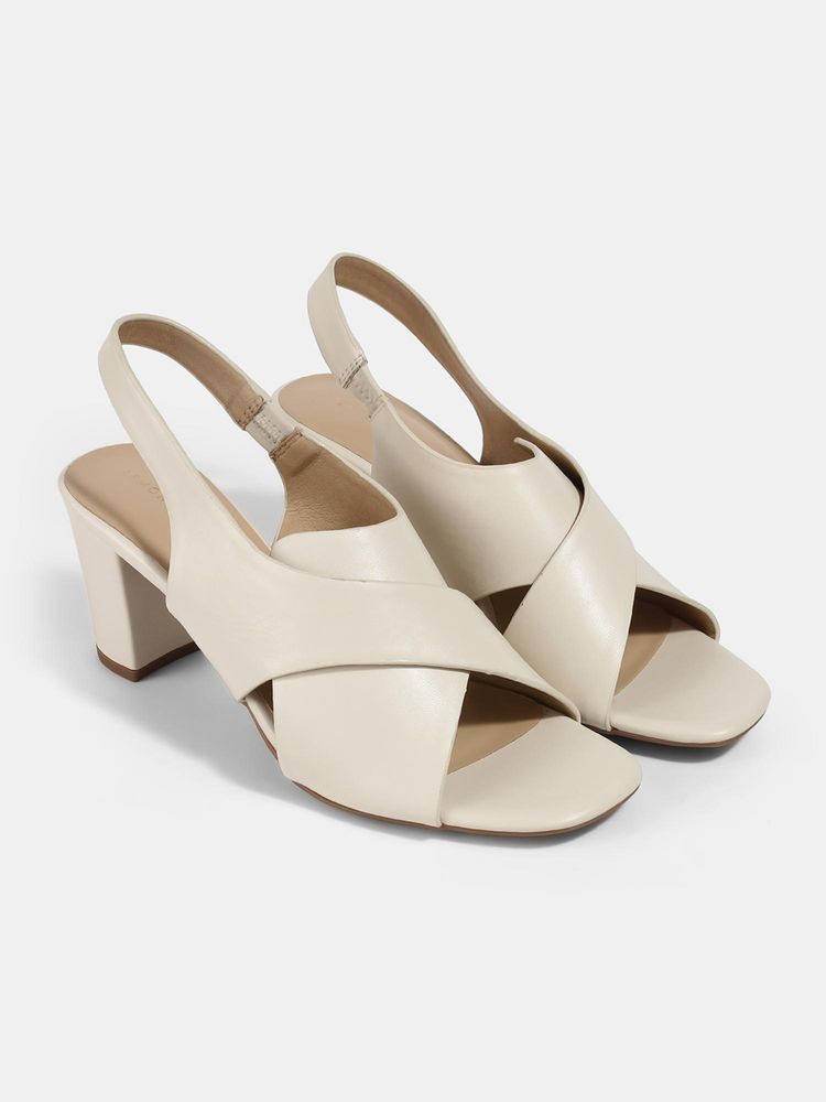 Lemon & Pepper Cream Block Sandal Heels-picture-37
