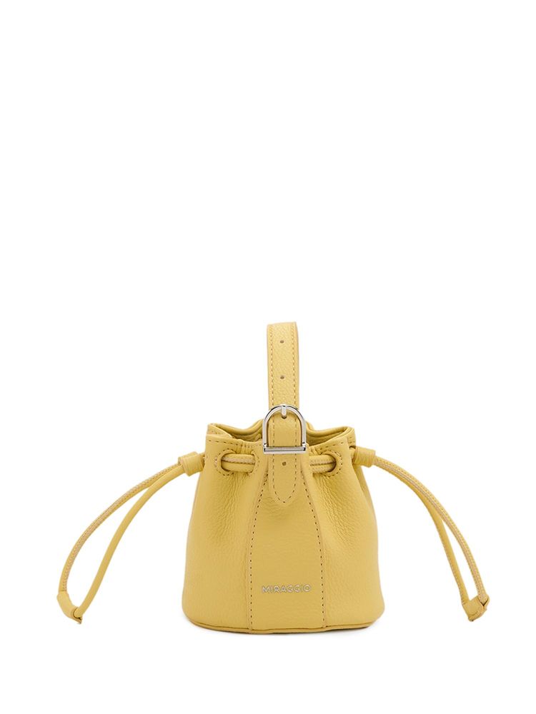 MIRAGGIO Yellow Solid Pu Potli Bag