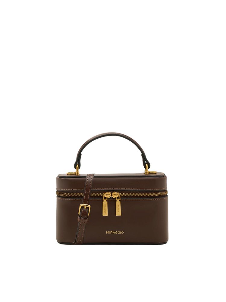 MIRAGGIO Brown Solid Pu Handheld Bag with Detachable Strap-picture-15