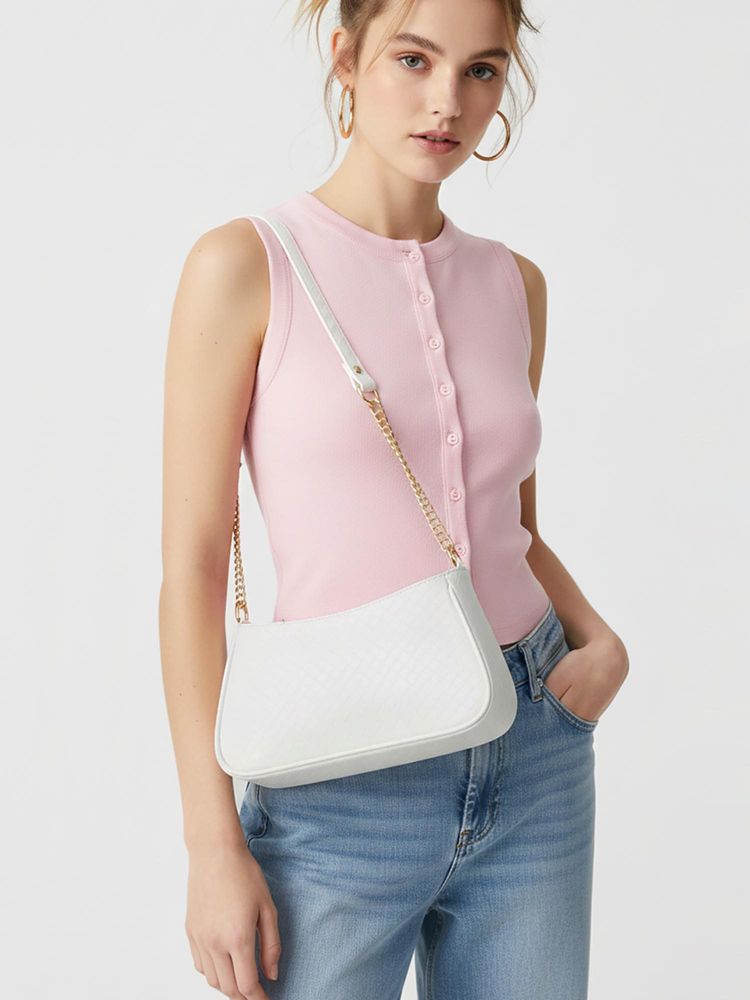 Fabbhue Cream Solid Synthetic Leather Handbag-image-39