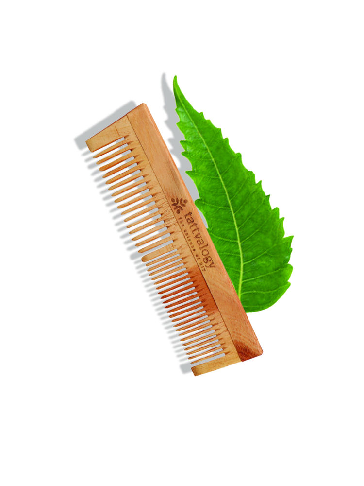 Tattvalogy Raw Neem Comb-Double toothed, Boosts Blood Circulation,Hair Growth & Reduces Scalp Issues-image-28