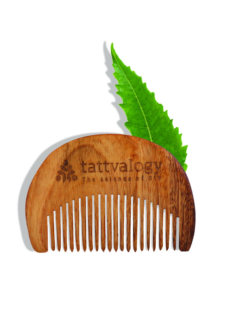 Tattvalogy Raw Neem Comb- For beard, Boosts Blood Circulation, Hair Growth & Reduces Scalp Issues