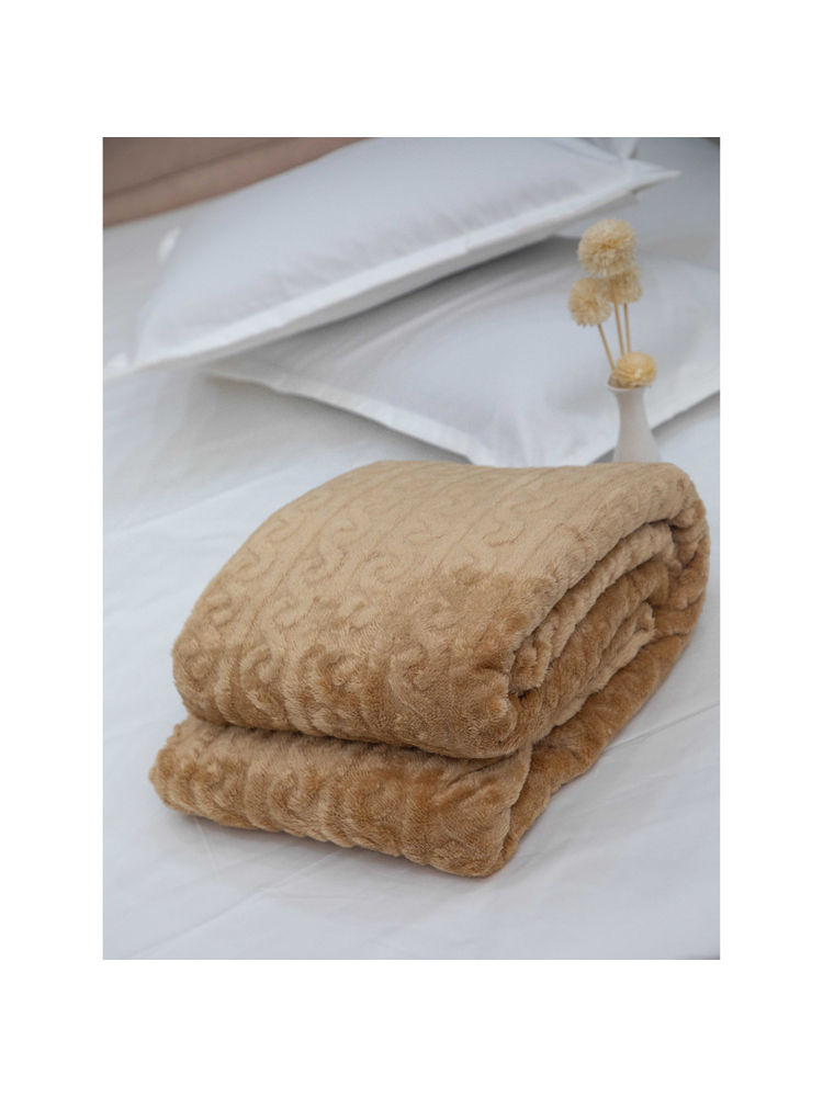 StudioHMK Brown Fur Ac Room 300 Gsm Double Bed Comforter-image-28