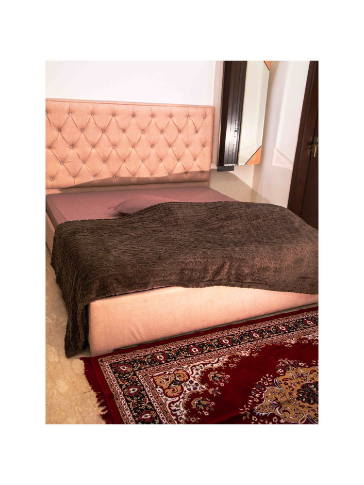 StudioHMK Dark Brown Fur Ac Room 300 Gsm Double Bed Comforter-picture-27