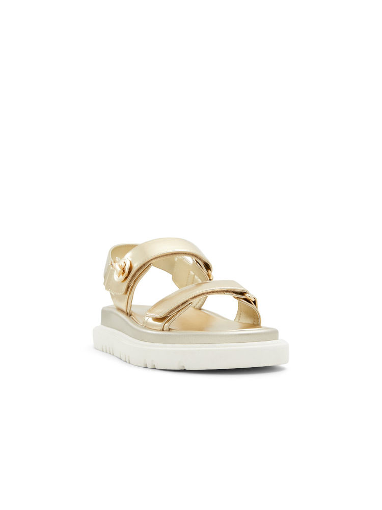 Aldo Women Gold Flat Sandals-picture-13