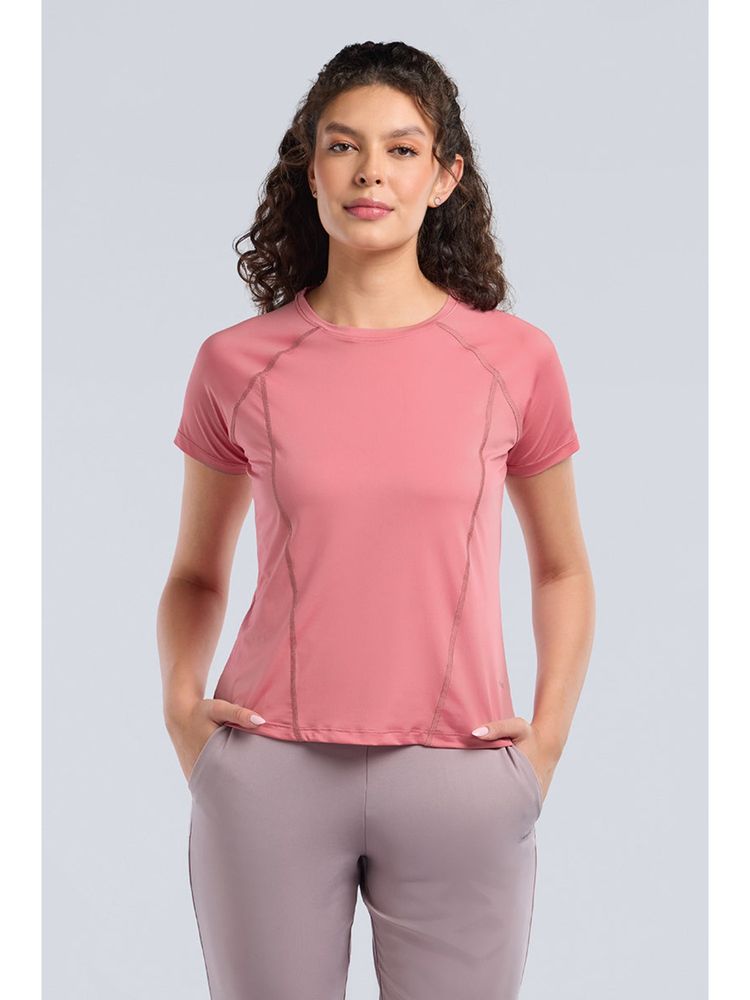 Amante Women Mauve Glow Energize Active Flex T-Shirt-picture-11