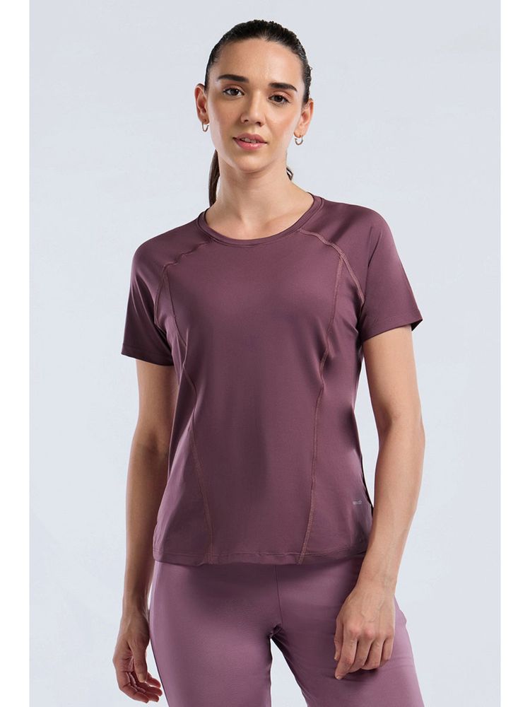 Amante Women Purple Energize Active Flex T-Shirt-picture-17