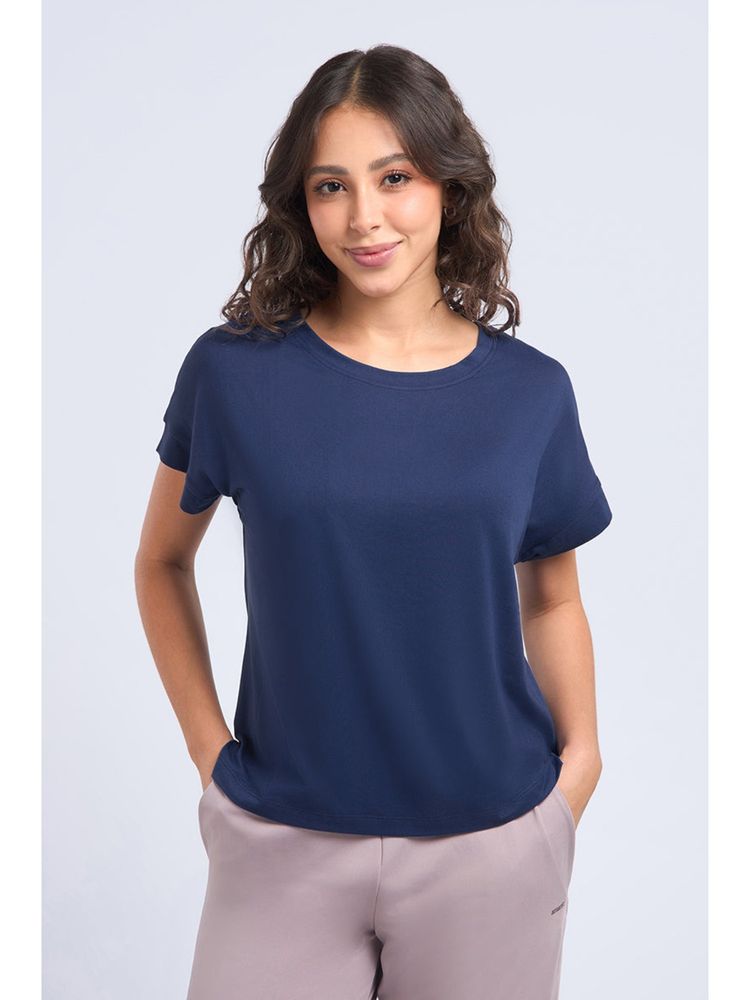 Amante Women Blue Depths Easy Relaxed T-Shirt-picture-10