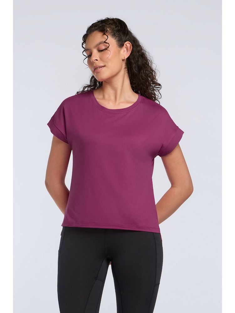 Amante Women Boysenberry Easy Relaxed T-Shirt-picture-18