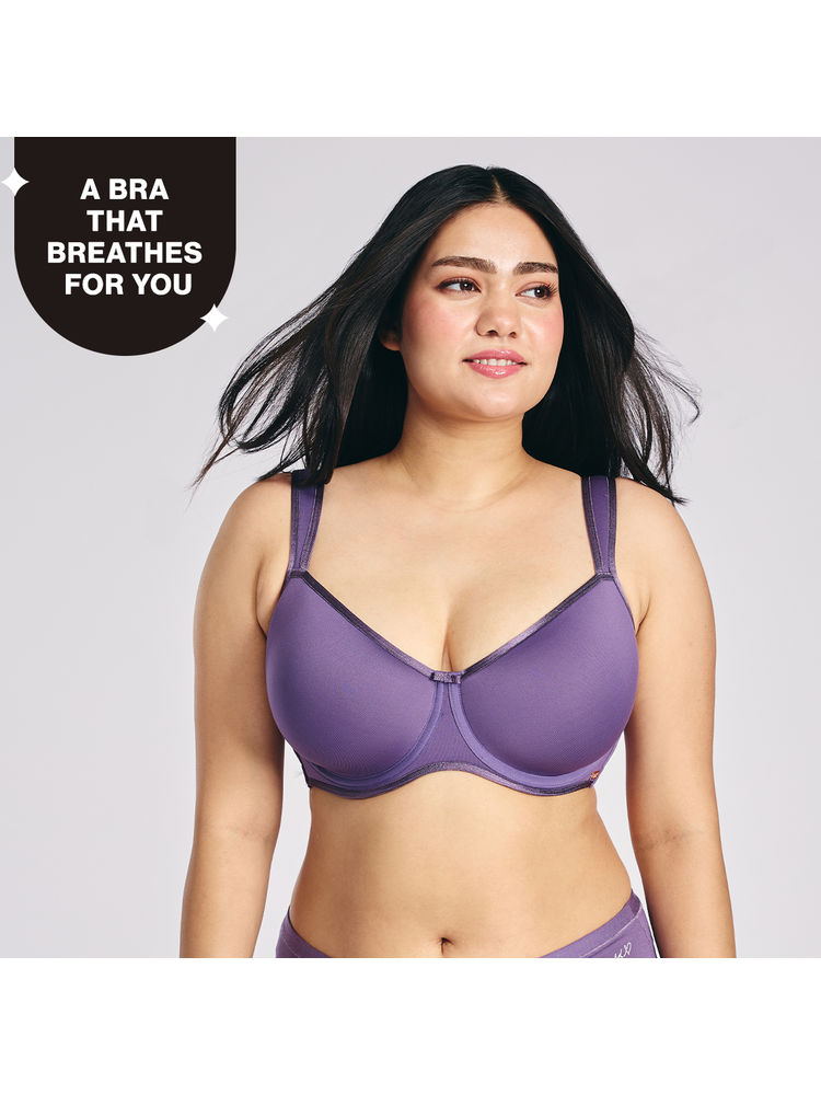Nykd By Nykaa AirFlex Spacer Lightly Padded Flexi Wired Breathable Bra NYB423-Grape-picture-23