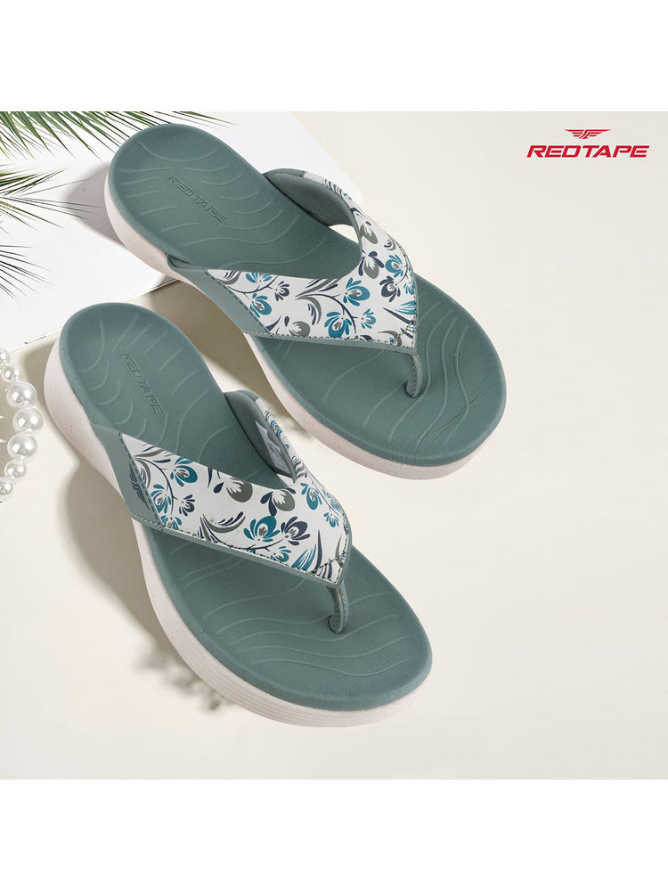 Red Tape Green Wovens Thomes Flip Flop-picture-10