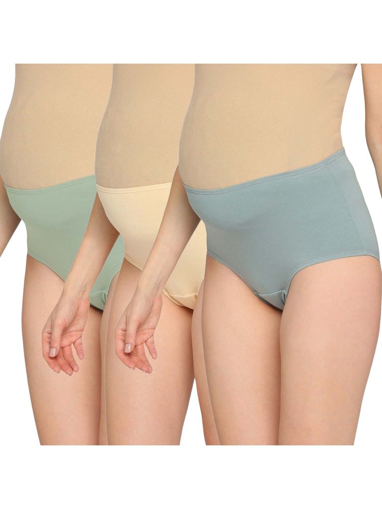 Evamomies Women High Waist Maternity Panties (Pack Of 3)-picture-24