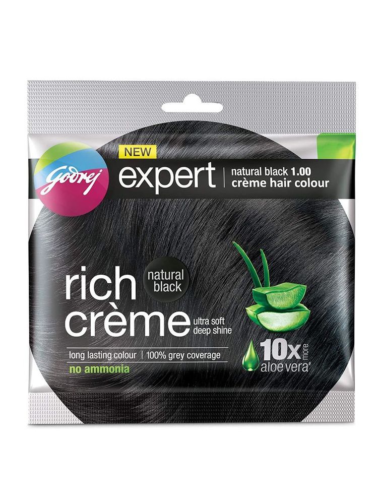 Godrej Expert Rich Creme Hair Colour - Shade 1 Natural Black (Single Use)-image-9